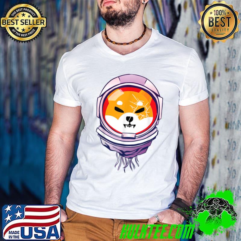 Funny $Shib To the Moon Shiba Inu Coin Crypto Currency Astronaut T-Shirt