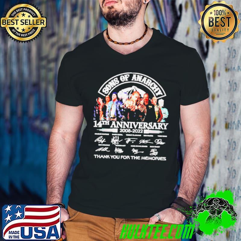 Funny Sons of anarchy 14th anniversary 2008 2022 thank you for the memories shirt