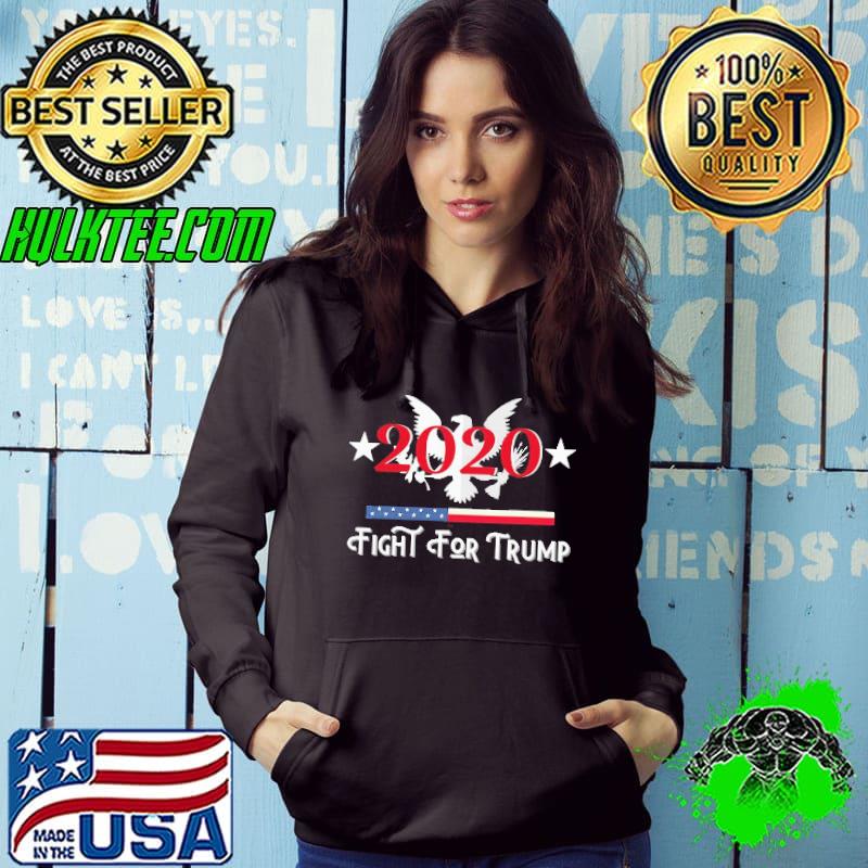 Funny Wicked Fight For Trump President 2020 Eagle American Flag Shirt