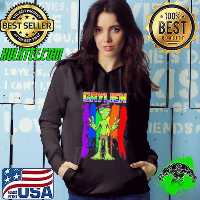 Gaylien Alien Gay Pride Lgbt Rainbow Hoodie Gaylien Alien Gay Pride Lgbt Rainbow Hoodie