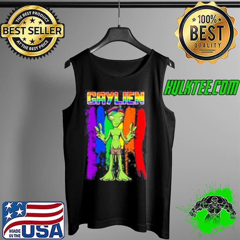 Gaylien Alien Gay Pride Lgbt Rainbow Tank Top Gaylien Alien Gay Pride Lgbt Rainbow Tank Top