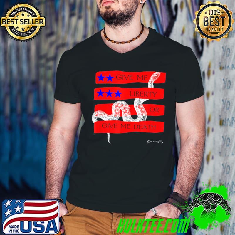 GIVE ME LIBERTY OR GIVE ME DEATH PATRICK HENRY 1816 TRUMP 47 T-Shirt Guys V Neck GIVE ME LIBERTY OR GIVE ME DEATH PATRICK HENRY 1816 TRUMP 47 T-Shirt Guys V Neck