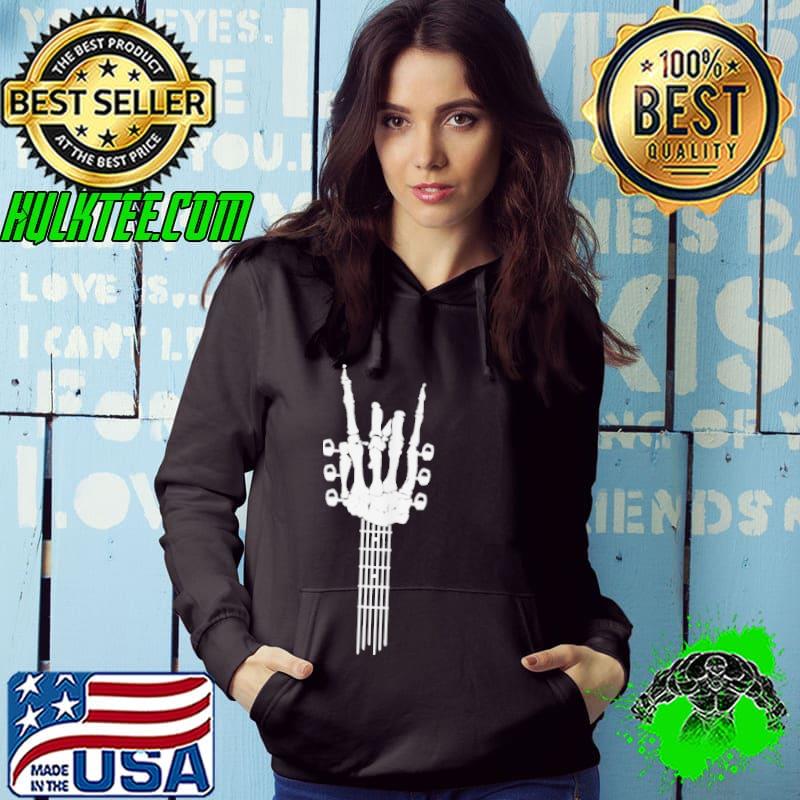 Guitar radius skeleton hand shirt