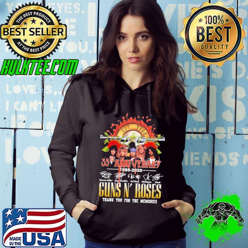 Guns n' roses 35th anniversary signatures shirt