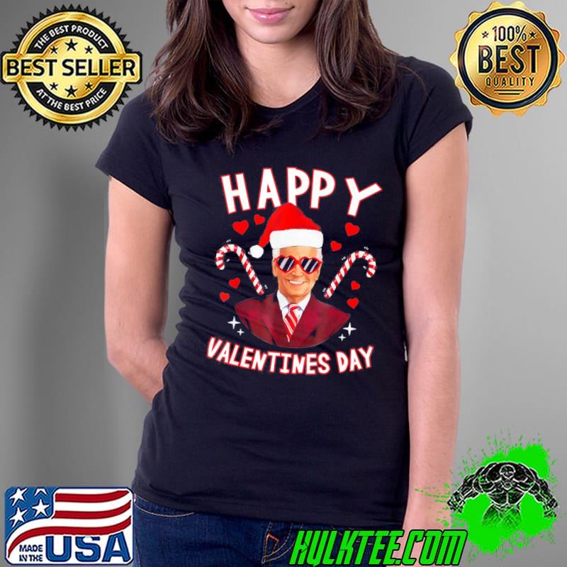 Happy Valentines Day Joe Biden Santa Heart Couple T-Shirt Ladies Tee Happy Valentines Day Joe Biden Santa Heart Couple T-Shirt Ladies Tee