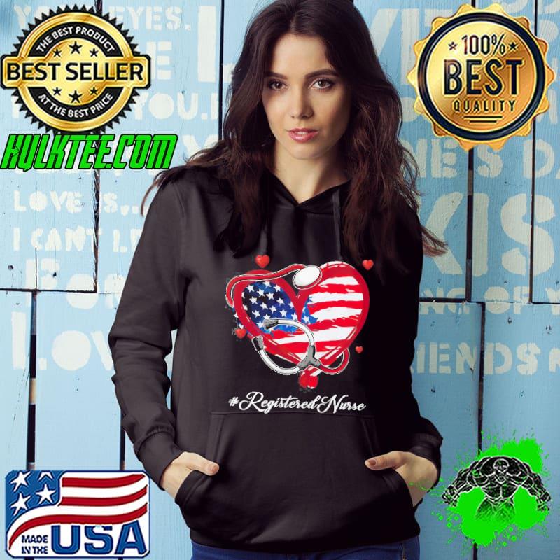 Heart American Flag Registered Nurse Shirt