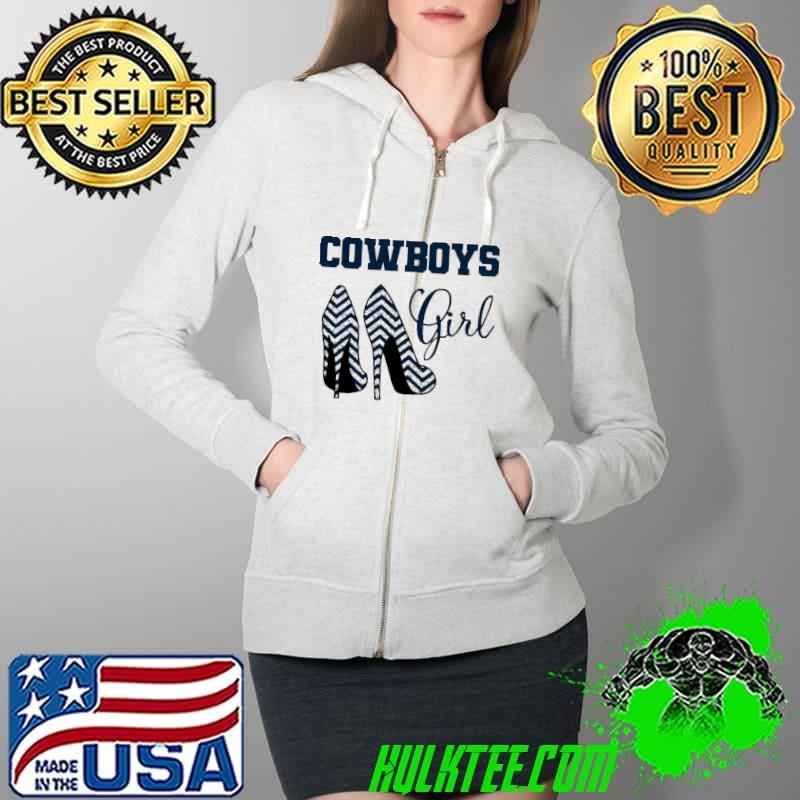 Heels Cowboys Girl Shirt Full Zip Hooded Heels Cowboys Girl Shirt Full Zip Hooded