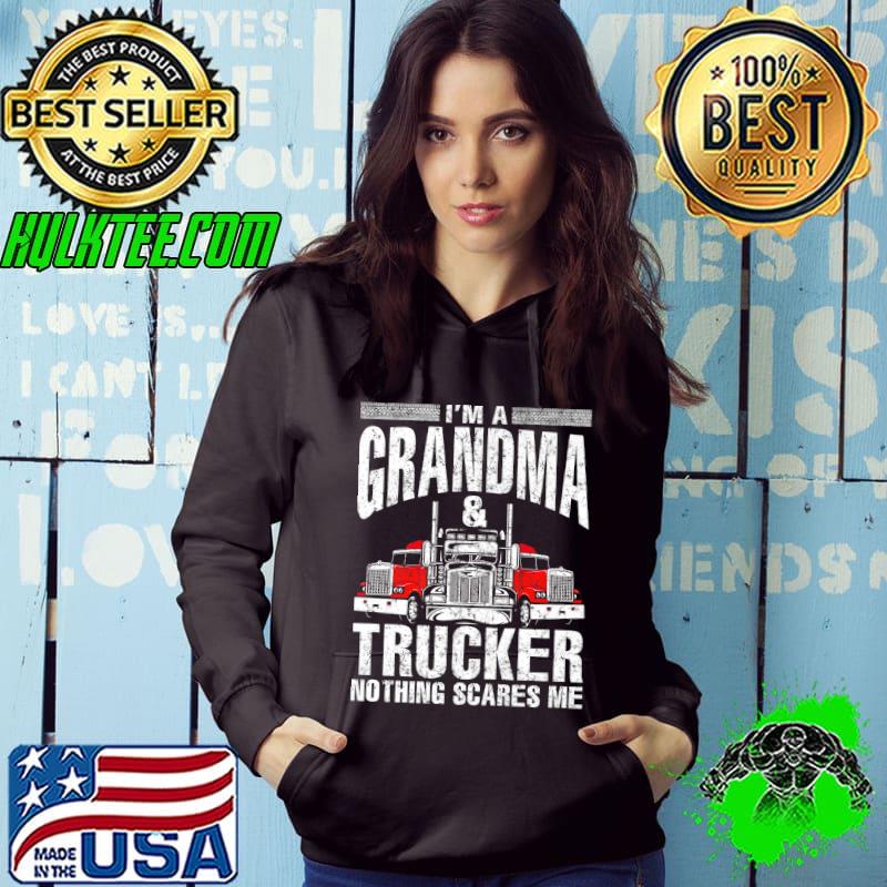 I'm A Grandma And Trucker Nothing Scares Me Father's Day Premium T-Shirt