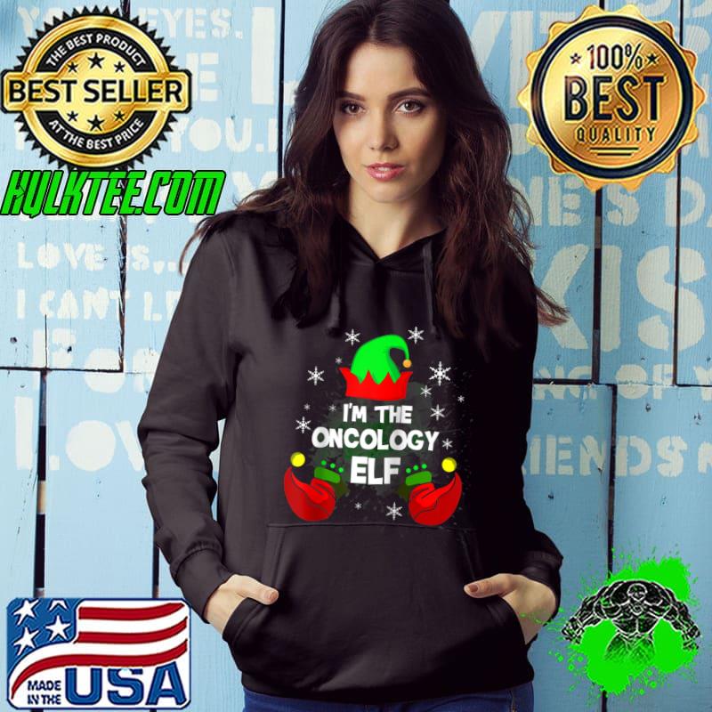 I'm The Oncology Elf Nurse Matching Christmas Pj RN T-Shirt