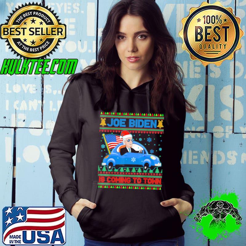 Joe Biden Christmas Biden is Coming to Town Santa Biden T-Shirt