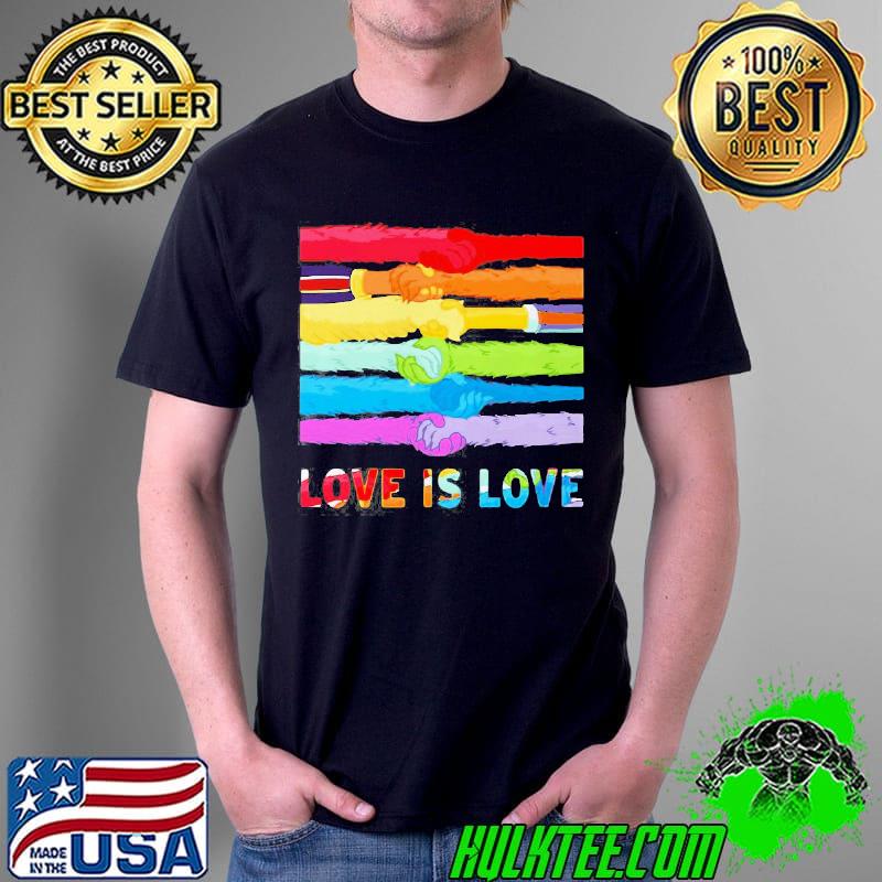 LGBT Love Is Love Hold Hand Shirt Unisex LGBT Love Is Love Hold Hand Shirt Unisex