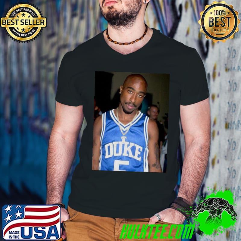 Nice 08 Rapper Tupac Shakur Basketball Blue Devils Shirt Nice 08 Rapper Tupac Shakur Basketball Blue Devils Shirt
