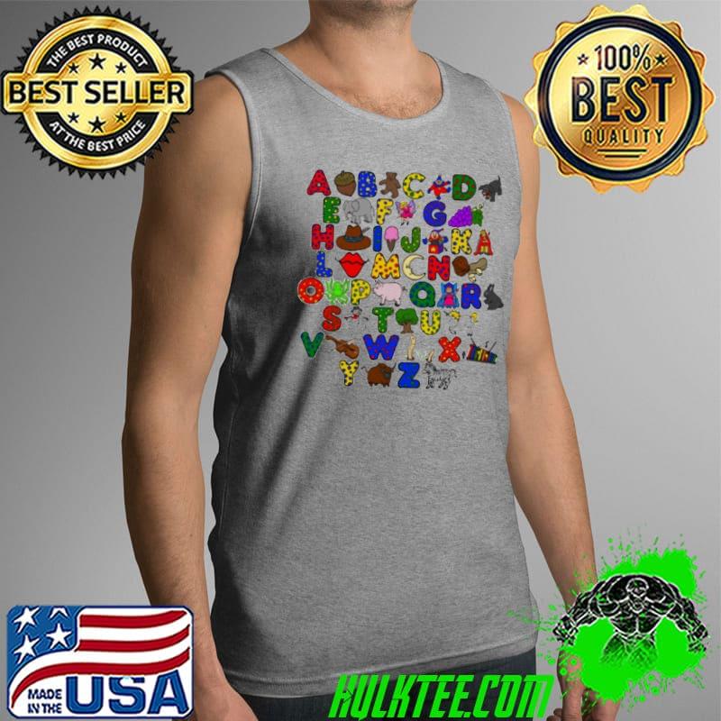 Nice Alphabet Toddler Colorful Shirt Tank Top Nice Alphabet Toddler Colorful Shirt Tank Top