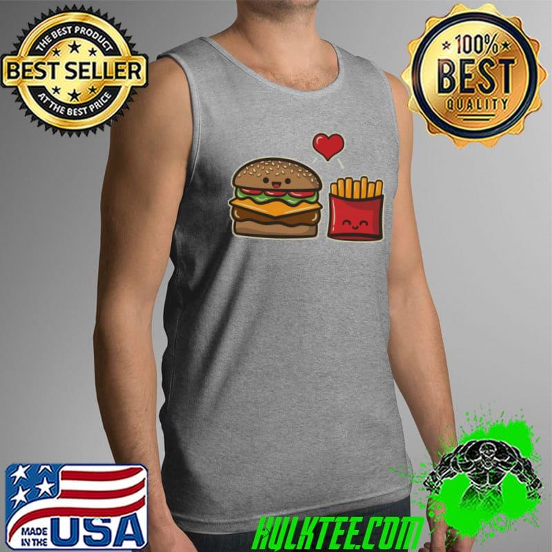 Nice Burger And Fries Valentine Couple Unisex Sweat Tank Top Nice Burger And Fries Valentine Couple Unisex Sweat Tank Top