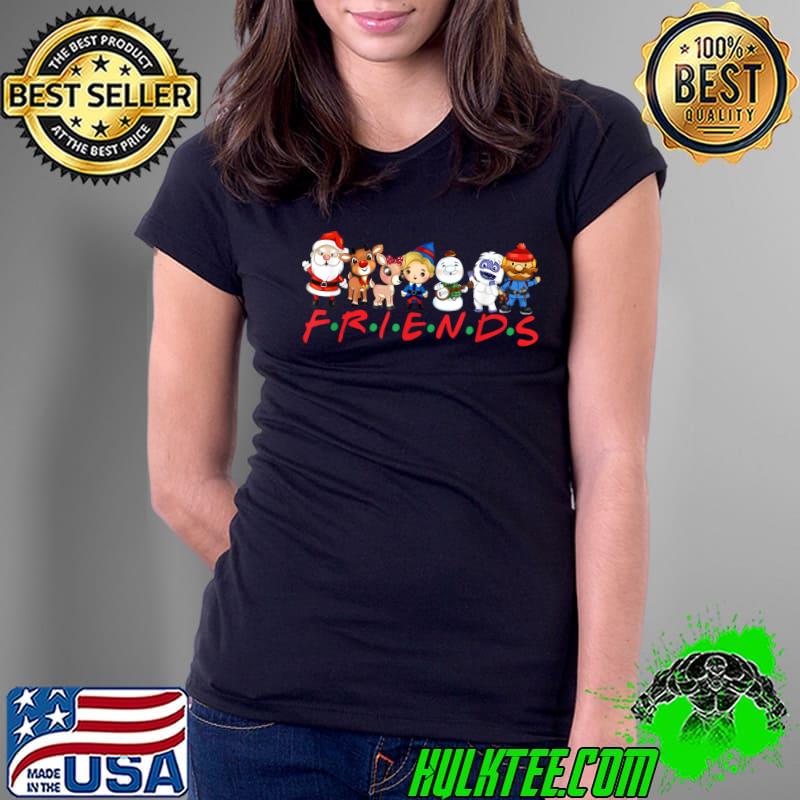 Nice Christmas Friends Santa Rudolph Snowman Family Xmas Kids T-Shirt Ladies Tee Nice Christmas Friends Santa Rudolph Snowman Family Xmas Kids T-Shirt Ladies Tee