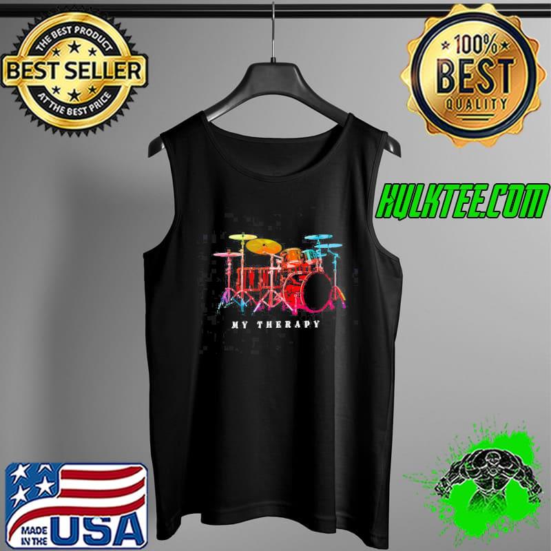 Nice Drumming Retro Drum My Therapy Shirt Tank Top Nice Drumming Retro Drum My Therapy Shirt Tank Top