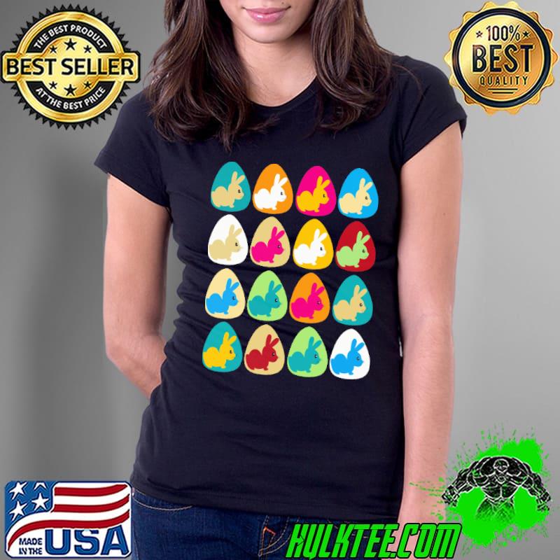 Nice Easter Rabbit Inside Easter Egg Color Combination Shirts Ladies Tee Nice Easter Rabbit Inside Easter Egg Color Combination Shirts Ladies Tee