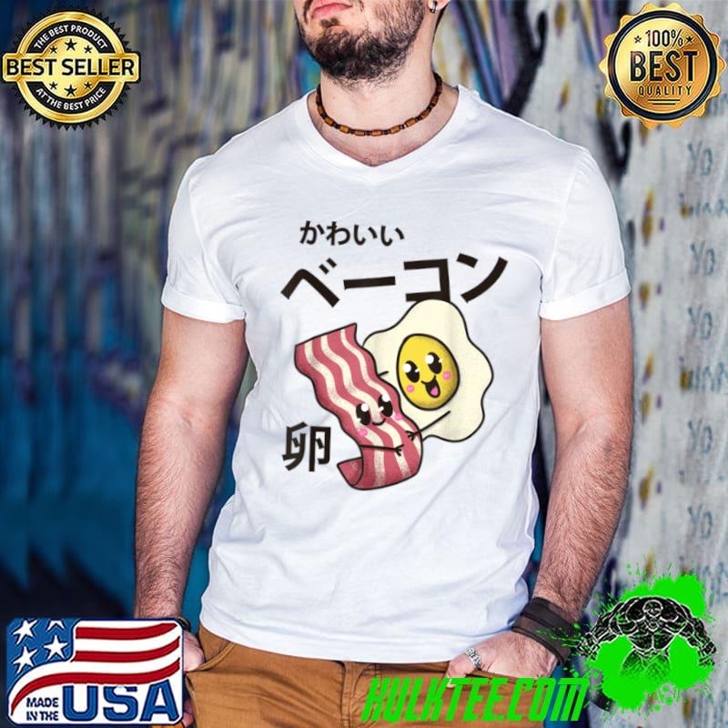Nice Egg And Bacon Strips Kawaii Japanese Breakfast Tshirts T Shirt