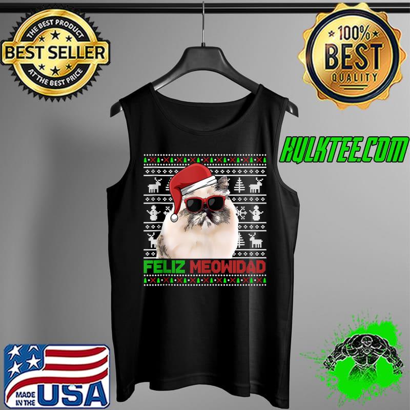 Nice Himalayan Cat Feliz Meowidad Funny Christmas T- Tank Top Nice Himalayan Cat Feliz Meowidad Funny Christmas T- Tank Top