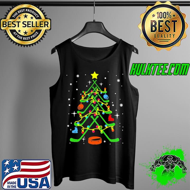 Nice Hockey Christmas Tree Hockey Player Tank Top Nice Hockey Christmas Tree Hockey Player Tank Top