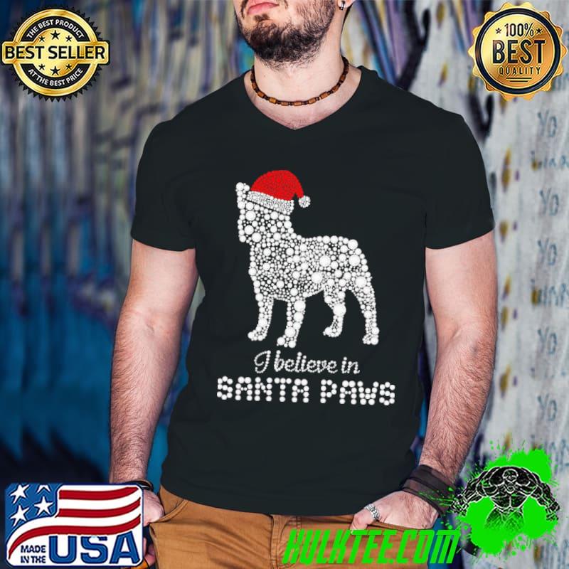 Nice I believe in Santa Paw French Bulldog Christmas shirt