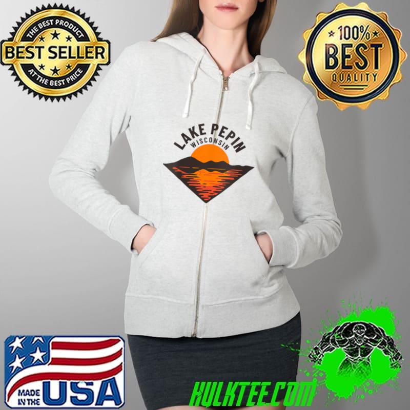 Nice Lake Pepin Wisconsin T-Shirt Full Zip Hooded Nice Lake Pepin Wisconsin T-Shirt Full Zip Hooded