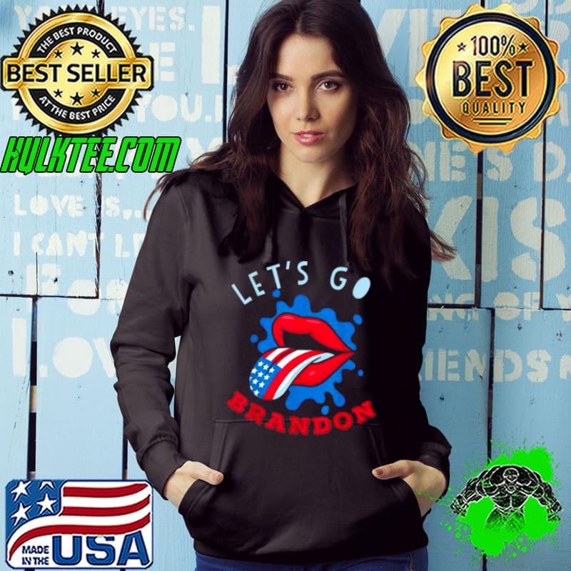 Nice Let’s Go Brandon Usa Tongue Flag Tee Shirt