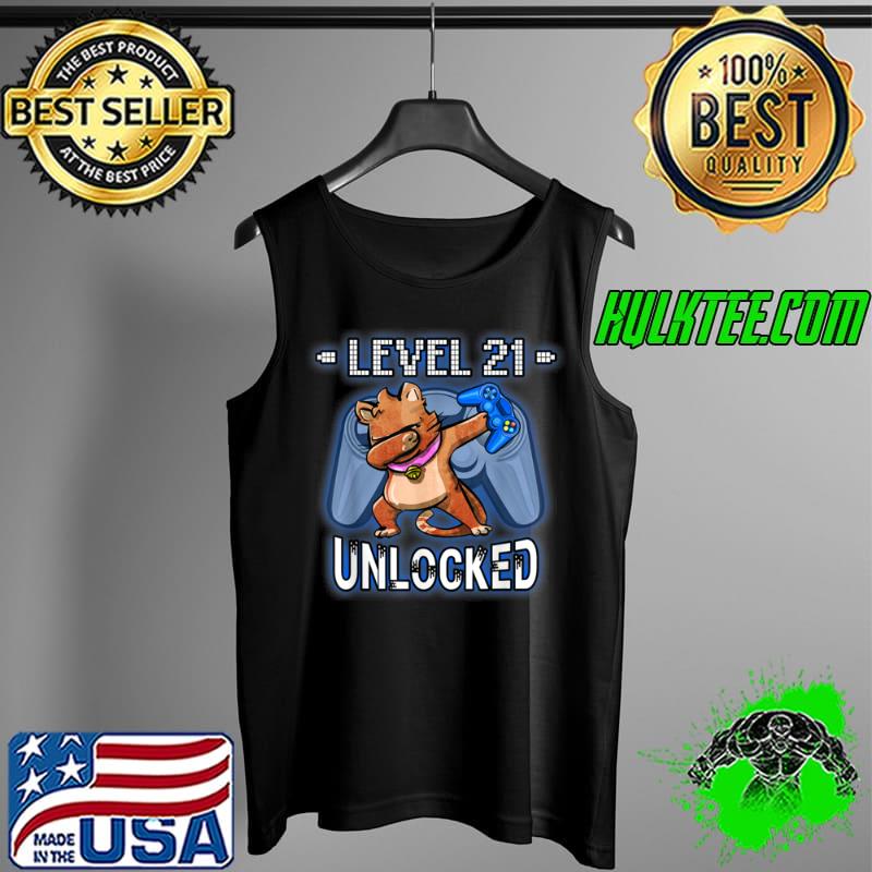 Nice Level 21 Unlocked Funny Dabbing Cat Gamer 21st Birthday T Shirt Tank Top Nice Level 21 Unlocked Funny Dabbing Cat Gamer 21st Birthday T Shirt Tank Top