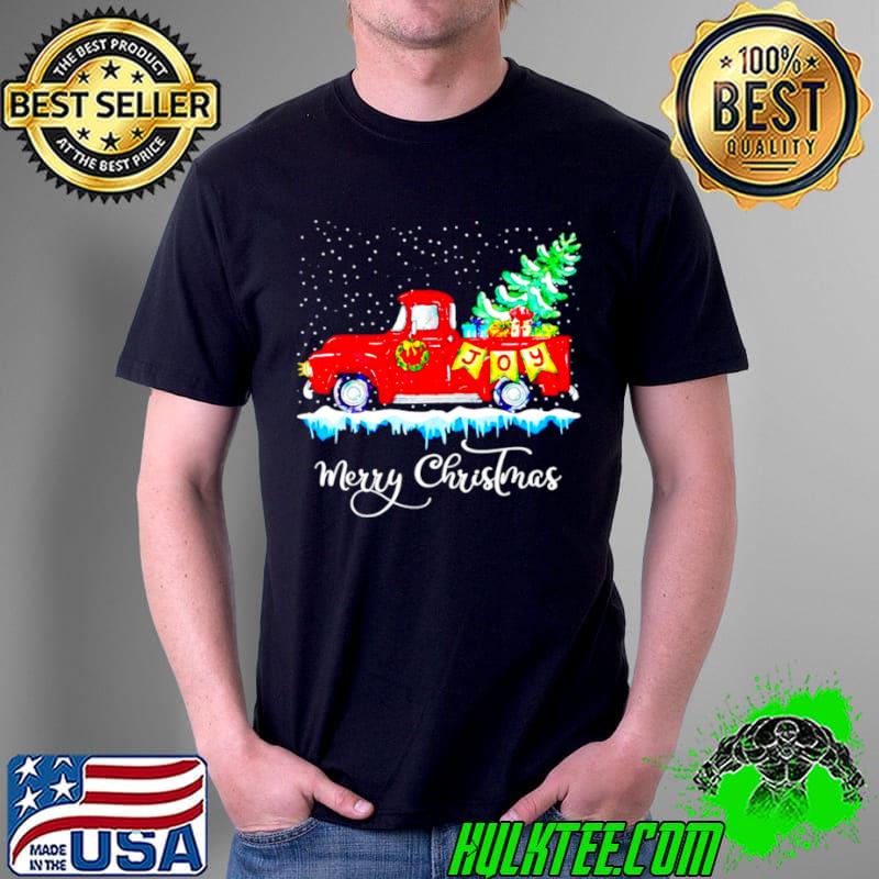 Nice Merry Christmas Red Truck Old Fashioned Christmas Unisex Nice Merry Christmas Red Truck Old Fashioned Christmas Unisex