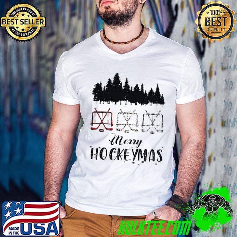 Nice Merry Hockeymas Hockey Player Christmas Leopard shirt