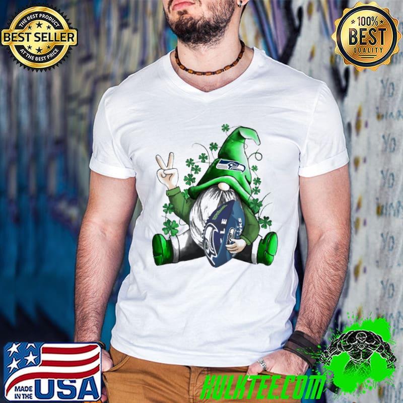 Nice St Patrick Gnome Hugs Seattle Seahawks Football NFL Shirts