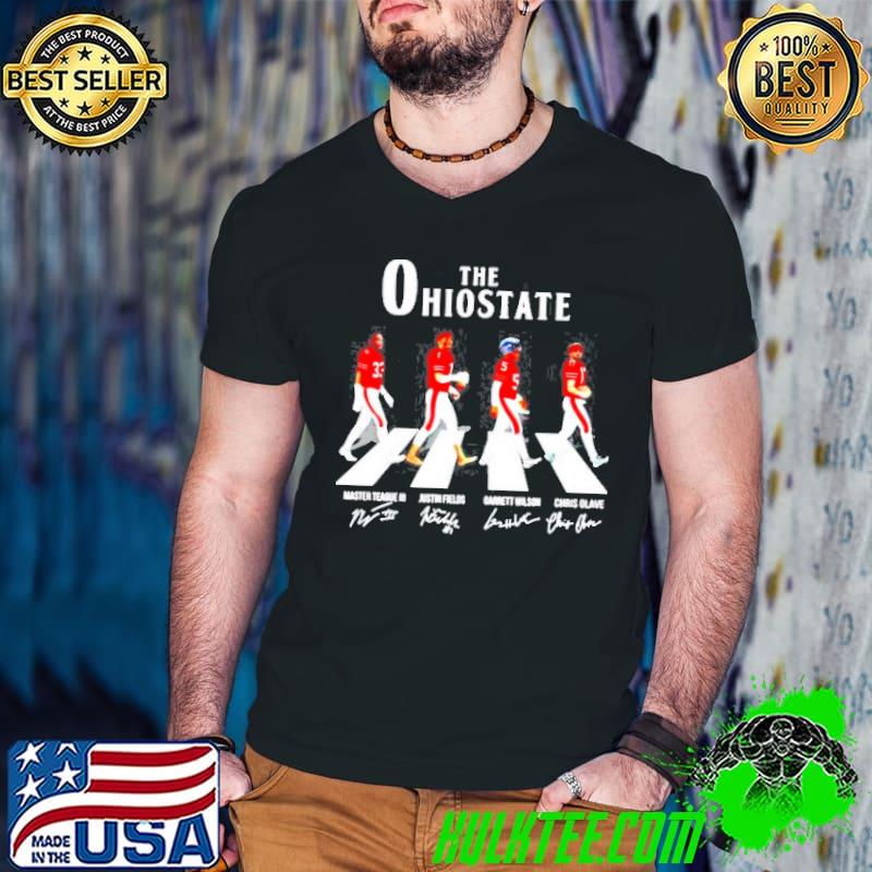 Nice The Ohio State Buckeyes abbey road signatures shirt