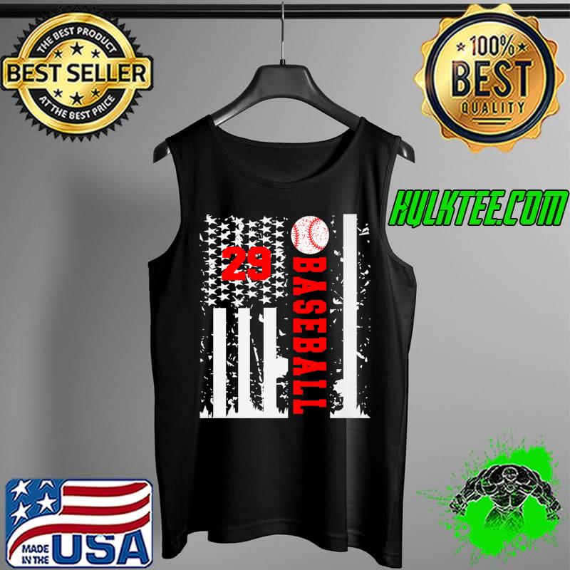 Nice Twenty Nine 29 Baseball Jersey Tee Number USA Flag Premium T-Shirt Tank Top Nice Twenty Nine 29 Baseball Jersey Tee Number USA Flag Premium T-Shirt Tank Top