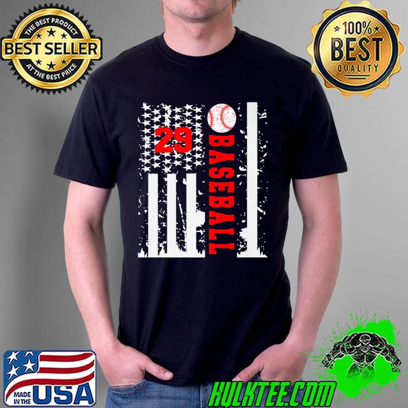 Nice Twenty Nine 29 Baseball Jersey Tee Number USA Flag Premium T-Shirt Unisex Nice Twenty Nine 29 Baseball Jersey Tee Number USA Flag Premium T-Shirt Unisex