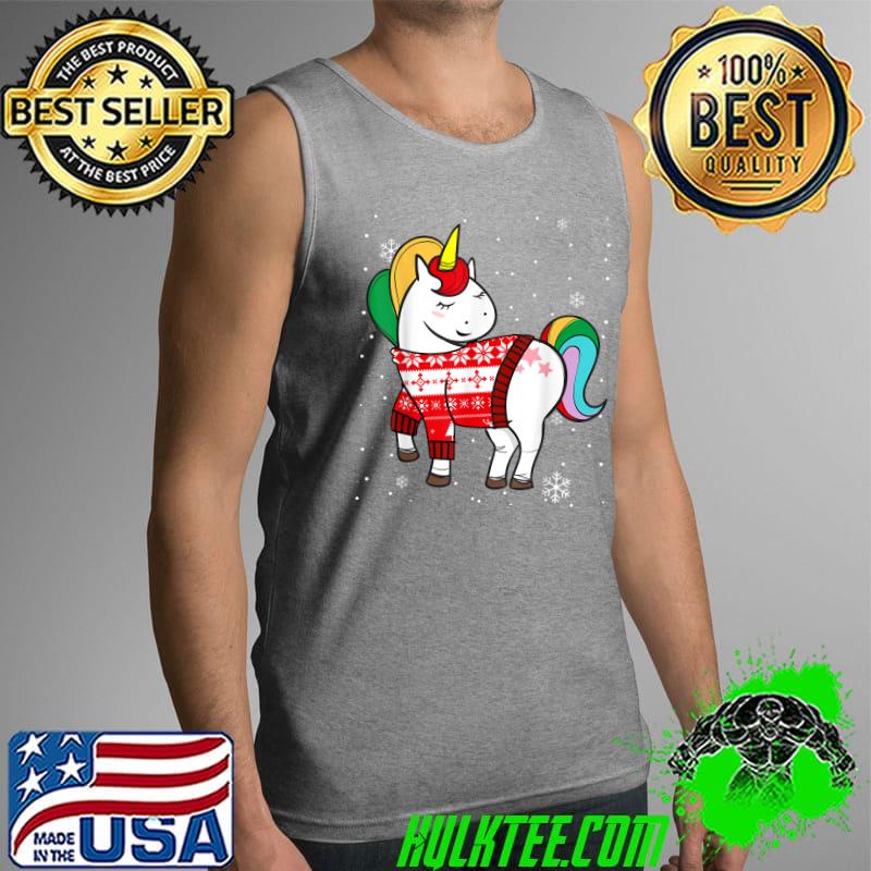 Nice Unicorn Christmas UGLY Costumes Xmas Funny For Girls Women T-Shirt Tank Top Nice Unicorn Christmas UGLY Costumes Xmas Funny For Girls Women T-Shirt Tank Top