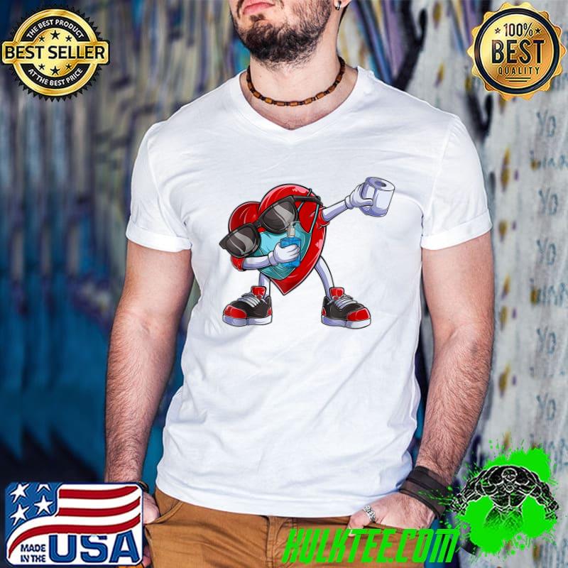 Nice Valentines Day Quarantine Apparel, Heart Wearing Mask T-Shirt