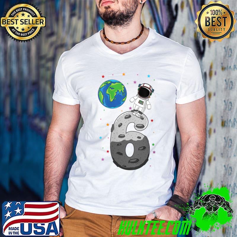 Official 7th Birthday Astronaut Space Moon Earth Sea Water Cool Ufo T-Shirt