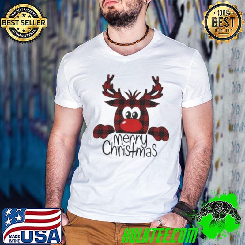 Official Buffalo Plaid Reindeer Merry Christmas Shirt