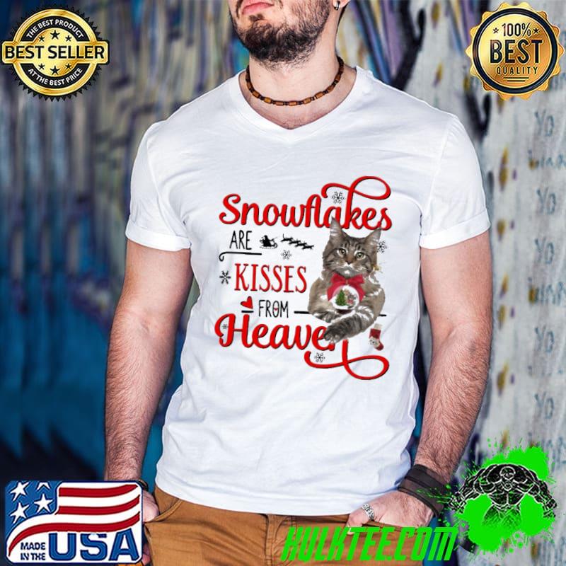 Official Cat Snowflakes Are Kisses From Heaven Christmas Shirt