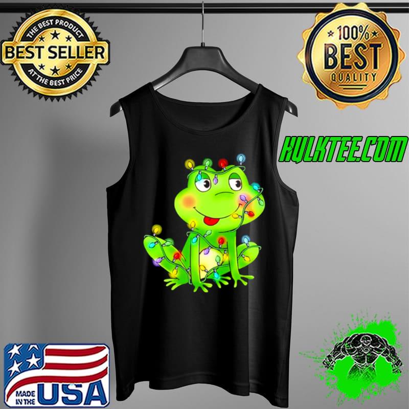 Official Cute frog Christmas light Tank Top Official Cute frog Christmas light Tank Top