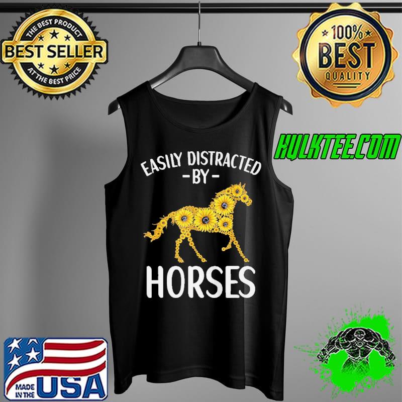 Official Easily distracted by horses horses apparel Tank Top Official Easily distracted by horses horses apparel Tank Top