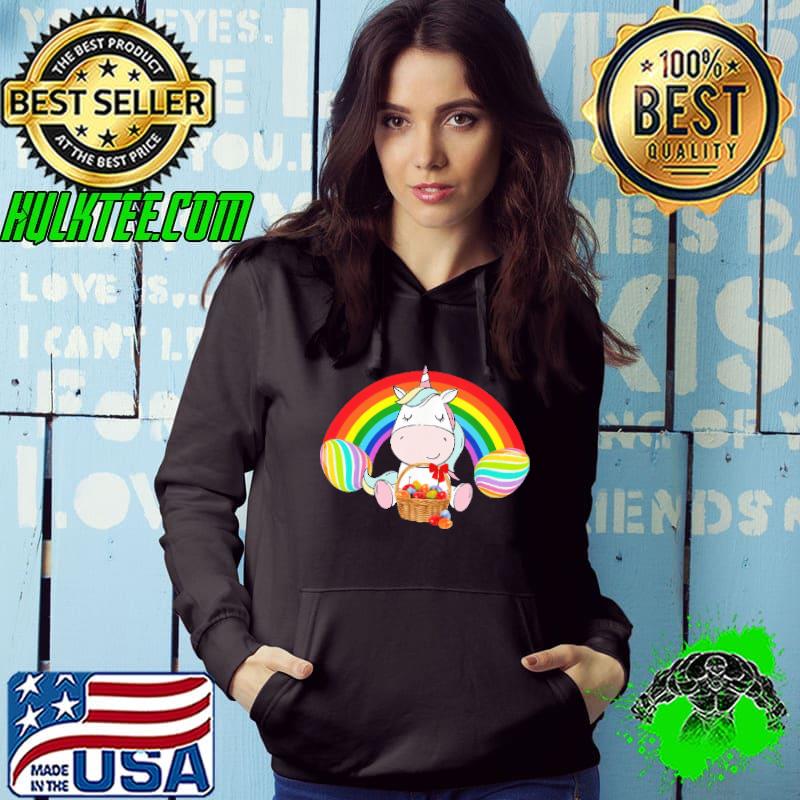 Official Easter Eggs At The End Of The Rainbow Unicorn Easter Shirts
