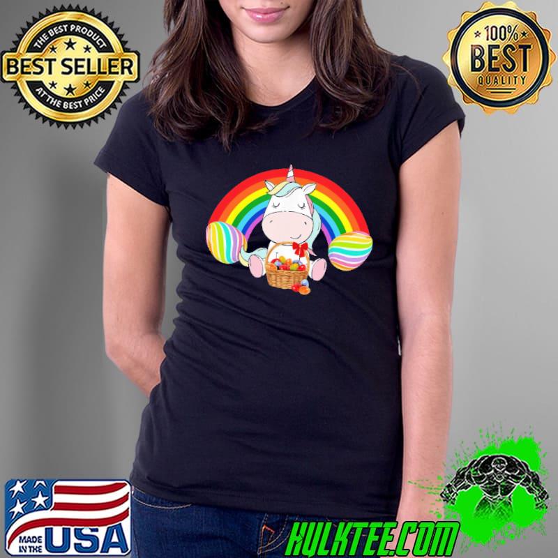 Official Easter Eggs At The End Of The Rainbow Unicorn Easter Shirts Ladies Tee Official Easter Eggs At The End Of The Rainbow Unicorn Easter Shirts Ladies Tee