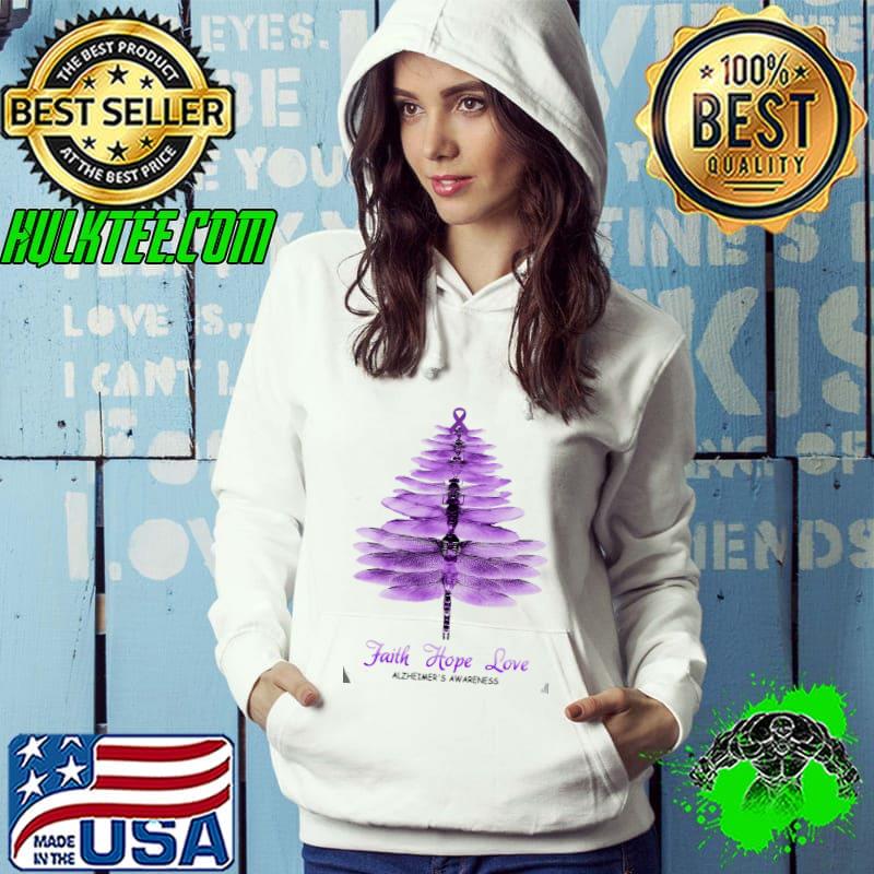 Official Faith hope love alzheimers awareness dragonfly Hoodie Official Faith hope love alzheimers awareness dragonfly Hoodie