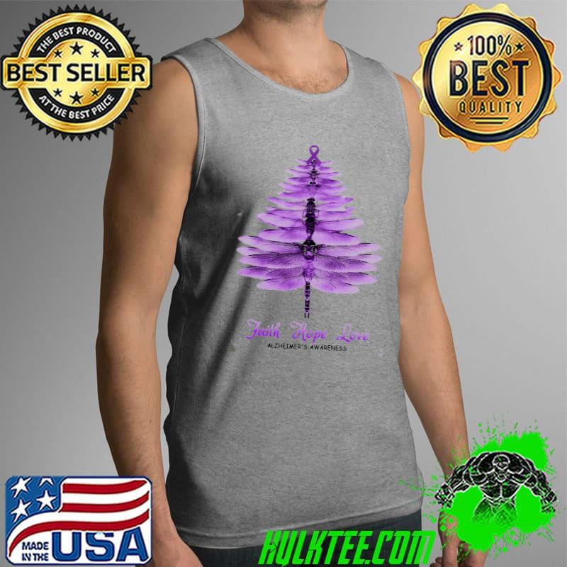 Official Faith hope love alzheimers awareness dragonfly Tank Top Official Faith hope love alzheimers awareness dragonfly Tank Top