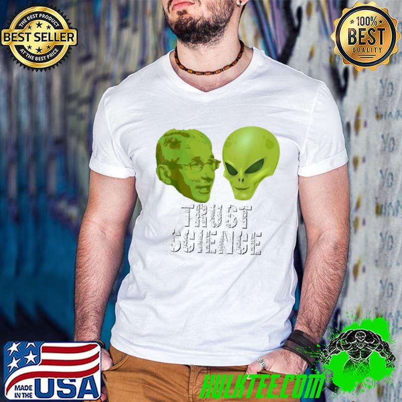 Official Fauci Alien UFO Outer Space Conservative Anti Fauci T-Shirt