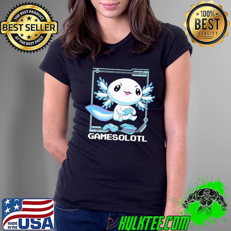 Official Gamesolotl Gamer Axolotl Shirt Ladies Tee Official Gamesolotl Gamer Axolotl Shirt Ladies Tee
