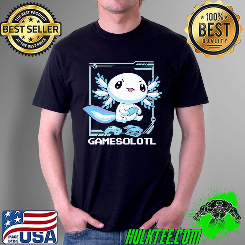 Official Gamesolotl Gamer Axolotl Shirt Unisex Official Gamesolotl Gamer Axolotl Shirt Unisex