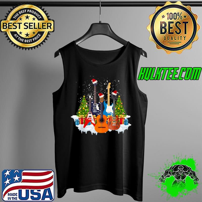 Official Guitar Santa Hat Christmas Tree Funny Music Loves Xmas Gifts T Shirt Tank Top Official Guitar Santa Hat Christmas Tree Funny Music Loves Xmas Gifts T Shirt Tank Top