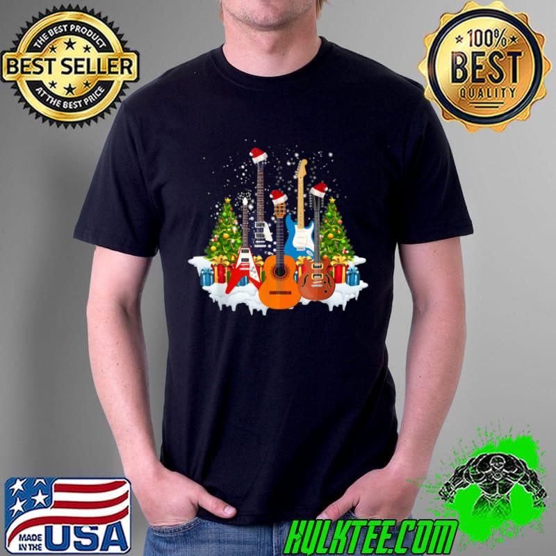 Official Guitar Santa Hat Christmas Tree Funny Music Loves Xmas Gifts T Shirt Unisex Official Guitar Santa Hat Christmas Tree Funny Music Loves Xmas Gifts T Shirt Unisex